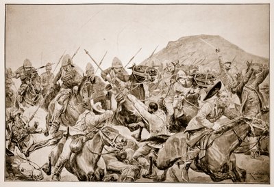 Charge of the 5th Lancers at the Battle of Elandslaagte by Richard Caton Woodville junior